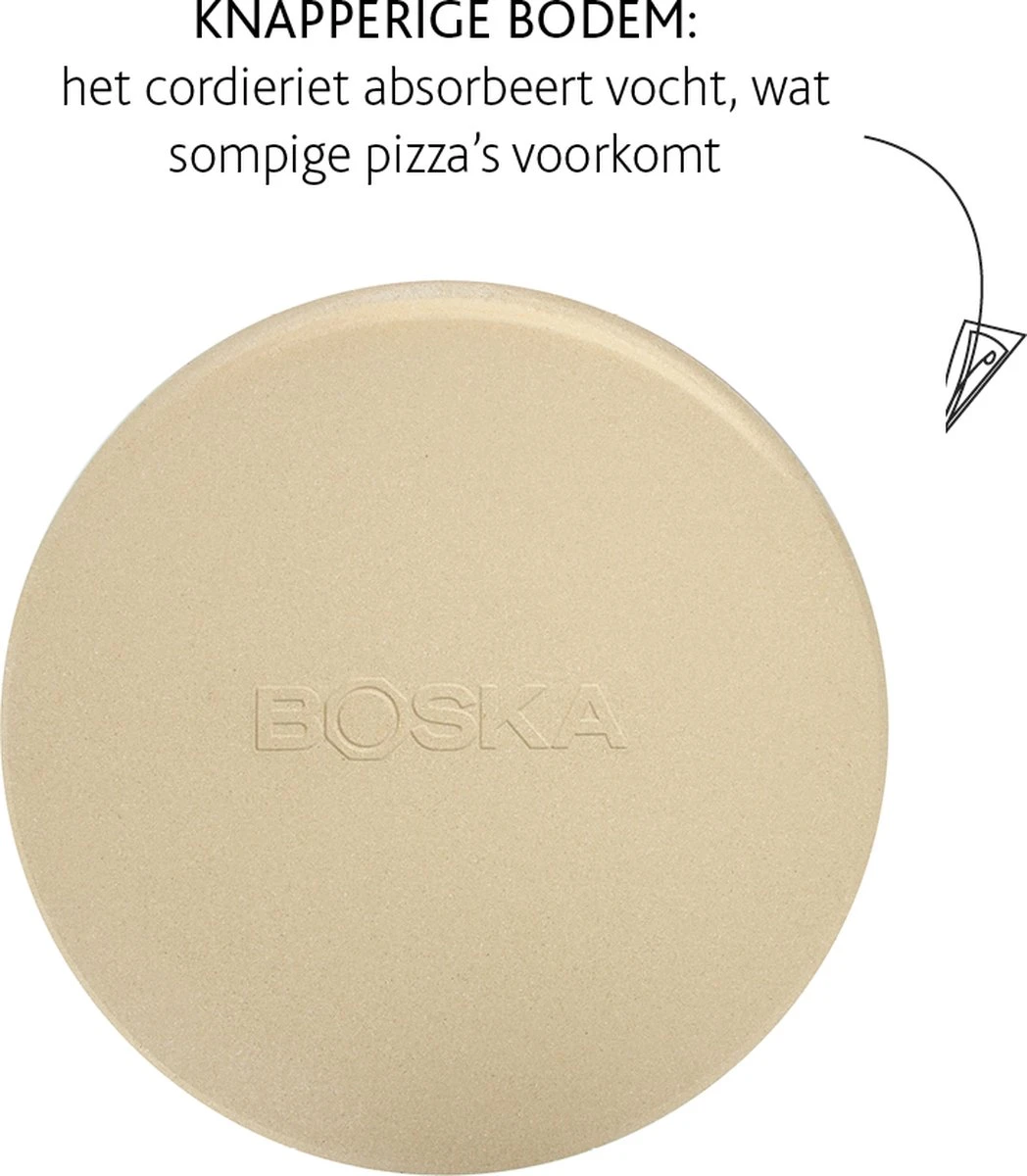 Boska Pizzasteen Deluxe - Voor Oven & BBQ - Knapperige Pizza's - Ø 29.5 Cm - BBQ Accessoires 6 Boska Pizzasteen Deluxe - Voor Oven & BBQ - Knapperige Pizza's - Ø 29.5 Cm - BBQ Accessoires - Afbeelding 6