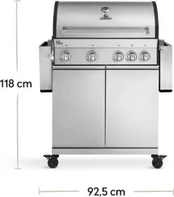 Burnhard Gas BBQ Big FRED Deluxe - 4 Branders - Incl. Keramische Infraroodbrander & Afdekhoes - Deluxe -Barbecue Verkoop 1061x1200 1