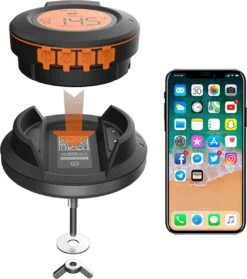 ToGrill - Smart Bluetooth Barbecue Dome Thermometer Met 2 Probes AT-02 | Draadloze Slimme BBQ Vleesthermometer Met App | -Barbecue Verkoop 1061x1200