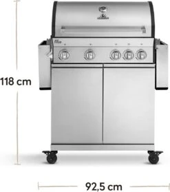 Burnhard Gas BBQ Big FRED Deluxe - 4 Branders - Incl. Keramische Infraroodbrander & Afdekhoes - Deluxe -Barbecue Verkoop 1063x1200 5