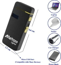 MELTAZO Elektrische Aansteker, Aansteker Gas, Electric Lighter, Gasaansteker Navulbaar, Elektronische Aansteker, Aansteker Plasma, Aansteker Vuurwerk, USB Aansteker Plasma, 2-in-1 Aansteker Voor Sigaretten Camping Kaarsen - 2023 Editie -Barbecue Verkoop 1124x1200