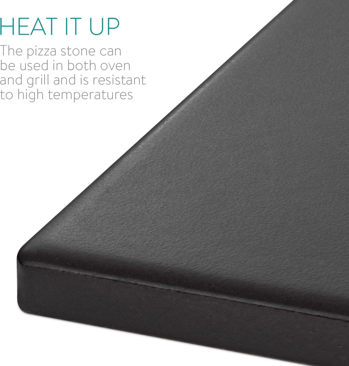 Navaris Pizzasteen XL Voor Oven En Barbecue - Rechthoekige Pizzaplaat 38 X 30 Cm - Inclusief Receptenboek - Keramisch Geglazuurd - Zwart 6 Navaris Pizzasteen XL Voor Oven En Barbecue - Rechthoekige Pizzaplaat 38 X 30 Cm - Inclusief Receptenboek - Keramisch Geglazuurd - Zwart - Afbeelding 6