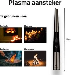 Oplaadbare Lange Elektrische Aansteker - Duurzame Plasma Aansteker – Luxe Aansteker - Inclusief Cadeauverpakking - BBQ – Kaarsen - Zwart -Barbecue Verkoop 1150x1200 1