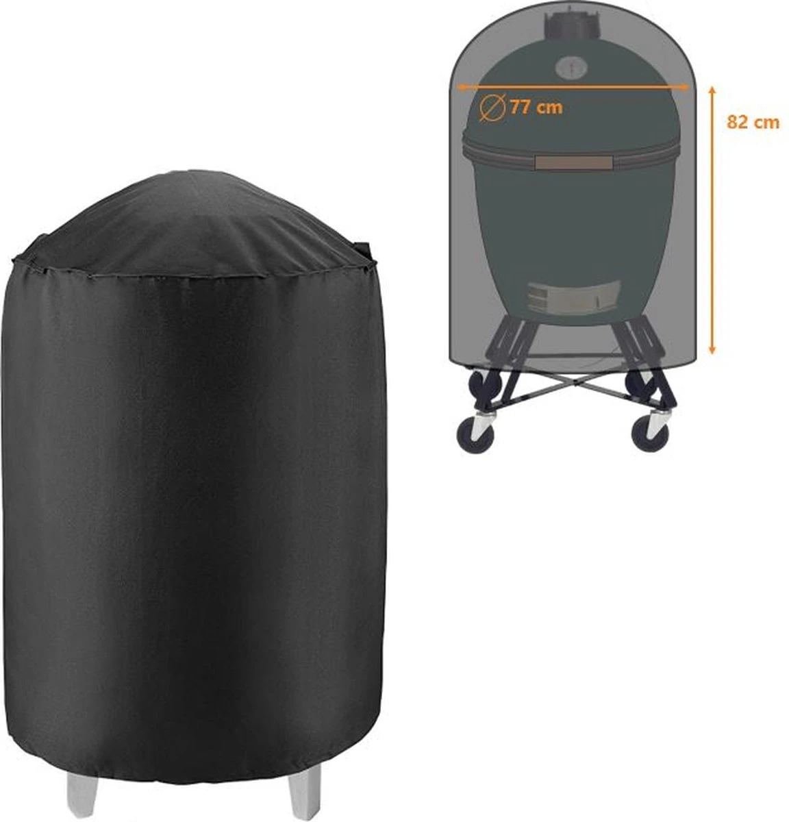 Luxe Waterdichte Ronde BBQ Hoes - 84 Cm X 77 Cm - Barbecue Beschermhoes - BBQ Accessoires - Geschikt Voor O.a. Kamado, Big Green Egg, Grill Guru, The Bastard, Patton, Weber 1 Luxe Waterdichte Ronde BBQ Hoes - 84 Cm X 77 Cm - Barbecue Beschermhoes - BBQ Accessoires - Geschikt Voor O.a. Kamado, Big Green Egg, Grill Guru, The Bastard, Patton, Weber