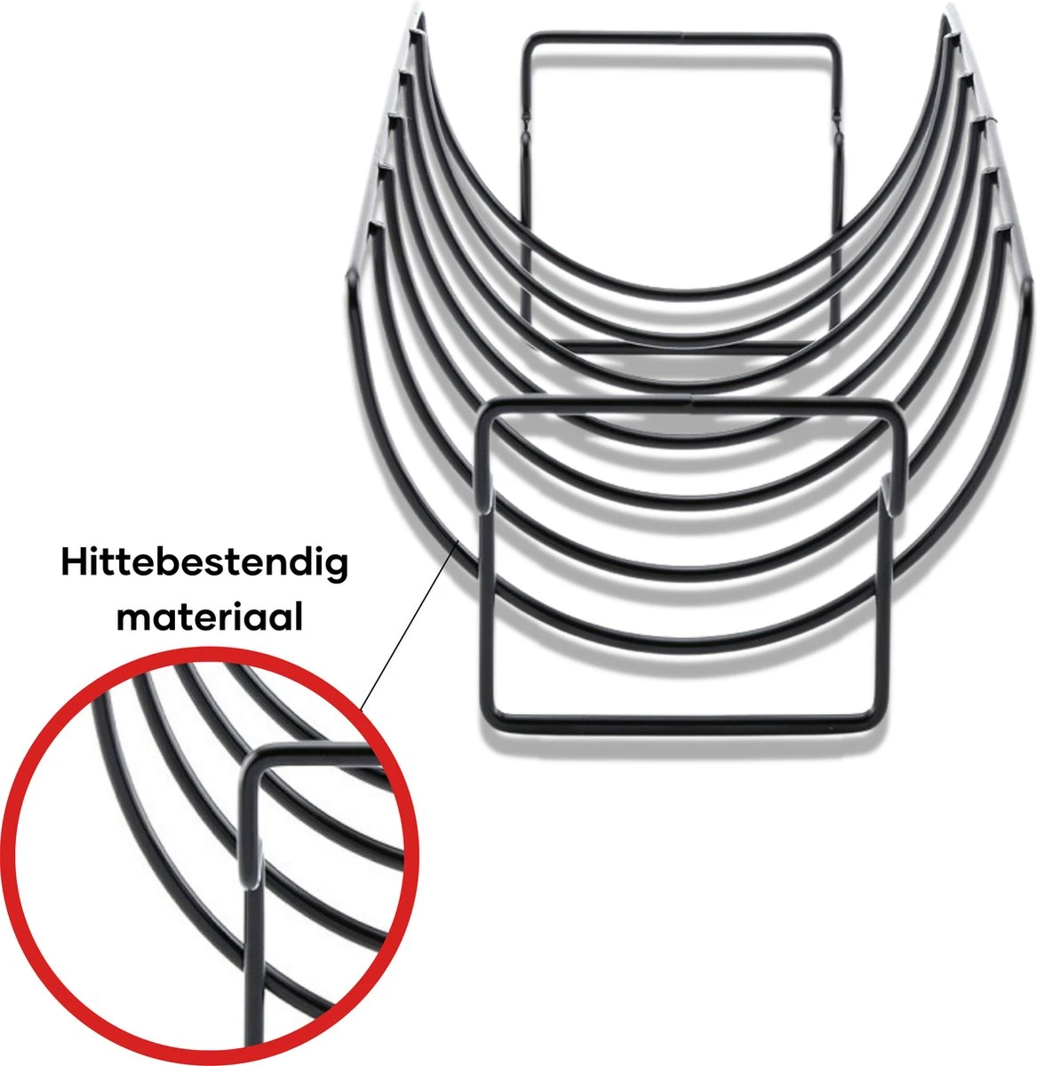 PROKING Sparerib Barbecue Rek – BBQ Accessoires – Inclusief Sparerib Recept – Anti-aanbak Lag – 35 X 19.5 X 11.5 CM 3 PROKING Sparerib Barbecue Rek – BBQ Accessoires – Inclusief Sparerib Recept – Anti-aanbak Lag – 35 X 19.5 X 11.5 CM - Afbeelding 3