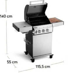 Burnhard Gas BBQ FRED JR. Deluxe - 2 Branders - Incl. Keramische Infraroodbrander & Afdekhoes - Deluxe 36 Burnhard Gas BBQ FRED JR. Deluxe - 2 Branders - Incl. Keramische Infraroodbrander & Afdekhoes - Deluxe -Barbecue Verkoop 1170x1200 1