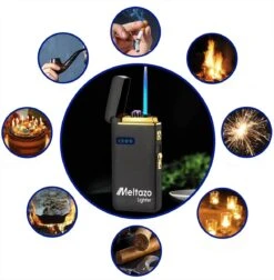 MELTAZO Elektrische Aansteker, Aansteker Gas, Electric Lighter, Gasaansteker Navulbaar, Elektronische Aansteker, Aansteker Plasma, Aansteker Vuurwerk, USB Aansteker Plasma, 2-in-1 Aansteker Voor Sigaretten Camping Kaarsen - 2023 Editie -Barbecue Verkoop 1176x1200 2