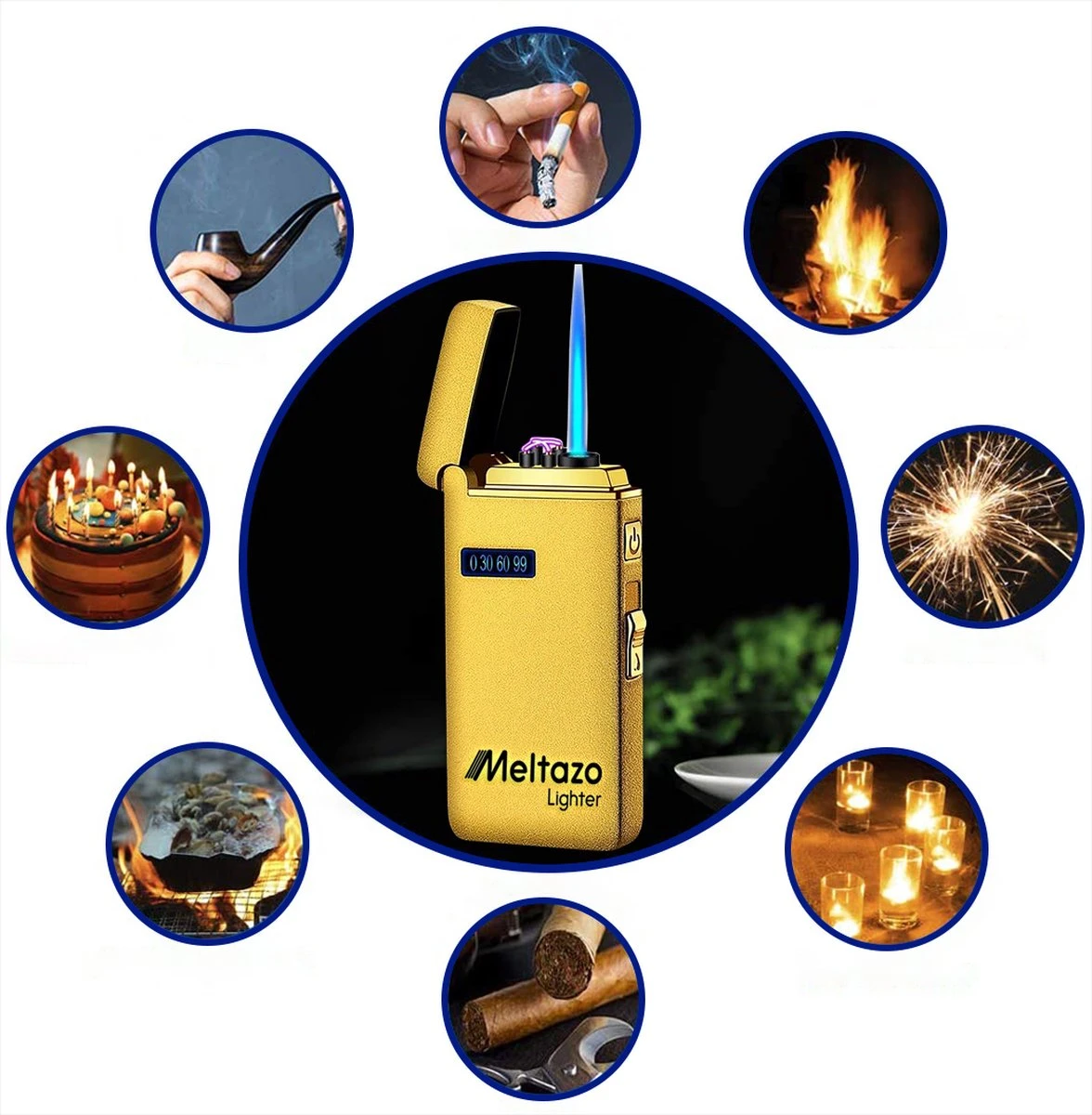 MELTAZO Elektrische Aansteker, Aansteker Gas, Electric Lighter, Gasaansteker Navulbaar, Elektronische Aansteker, Aansteker Plasma, Aansteker Vuurwerk, USB Aansteker Plasma, 2-in-1 Aansteker Voor Sigaretten Camping Kaarsen - 2023 Editie 5 MELTAZO Elektrische Aansteker, Aansteker Gas, Electric Lighter, Gasaansteker Navulbaar, Elektronische Aansteker, Aansteker Plasma, Aansteker Vuurwerk, USB Aansteker Plasma, 2-in-1 Aansteker Voor Sigaretten Camping Kaarsen - 2023 Editie - Afbeelding 5