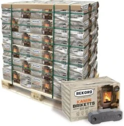 Merkloos Rekord Bruinkool Briketten 1x 18 Stuks - Briketten - Haardhout- Kachel- Lignite - 10 Kg. -Barbecue Verkoop 1180x1200