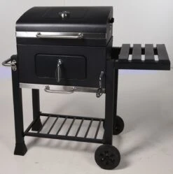 Houtskool BBQ Op Wielen + Tafel | Mat Zwart - X86000060 -Barbecue Verkoop 1190x1200