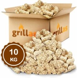 Aanmaakkrullen Voor BBQ Of Kachel | 10kg ECO FSC Gecertificeerd Aanmaakhout Barbecue - Biologisch En Duurzaam Aanmaakwokkels - Houtwol Wokkels - Barbeque Aansteker - Aanmaakblokjes - Accessoires - Ongeveer 800krullen -Barbecue Verkoop 1195x1200 2