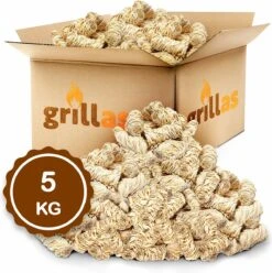 Aanmaakkrullen Voor BBQ Of Kachel | 5kg ECO FSC Gecertificeerd Aanmaakhout Barbecue - Biologisch En Duurzaam Aanmaakwokkels - Houtwol Wokkels - Barbeque Aansteker - Aanmaakblokjes - Accessoires - Ongeveer 400krullen -Barbecue Verkoop 1195x1200 3