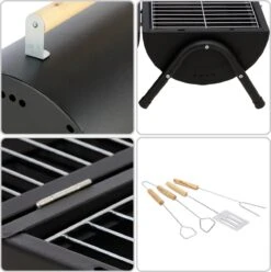 MaxxGarden BBQ - Houtskool Barbecue - Smoker Barbecue - Grilloppervlak (LxB) 38 X 52 Cm - Met Dubbel Grill Vlak - Zwart -Barbecue Verkoop 1196x1200 7