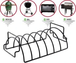 Rednas Sparerib Rek Bbq - Incl. Bakkwast - Bbq Rek - Bbq Accessoires - Rib Rack - Kiphouder - Bbq Gereedschap -Barbecue Verkoop 1200x1000 2