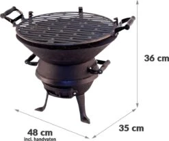 Potkachel Houtskoolbarbecue - 35 Cm - Gietijzer -Barbecue Verkoop 1200x1000 3