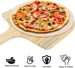 MaxxHome Pizzasteen - BBQ Steen - Maximum Te Verhitten Tot 600 Graden - ⌀33 - Incl. Houten Schep 15 MaxxHome Pizzasteen - BBQ Steen - Maximum Te Verhitten Tot 600 Graden - ⌀33 - Incl. Houten Schep -Barbecue Verkoop 1200x1085 1