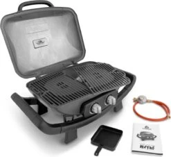 Burnhard Draagbare 2-Branders Gasbarbecue - Afdekhoes - BBQ Wayne -Barbecue Verkoop 1200x1099