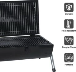 MaxxGarden BBQ - Houtskool Barbecue - Smoker Barbecue - Grilloppervlak (LxB) 38 X 52 Cm - Met Dubbel Grill Vlak - Zwart -Barbecue Verkoop 1200x1132 1