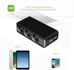 WiseGoods - Premium Auto Sigarettenaansteker Splitter - 4 Poorten USB - Autolader USB - Autolader Splitter - 12V Splitter -Barbecue Verkoop 1200x1135