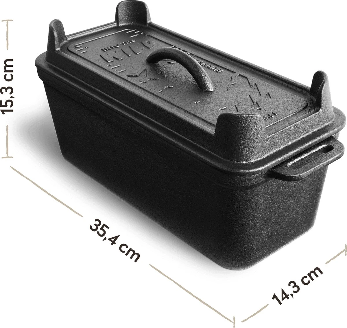 Burnhard Gietijzeren Broodpan 3,5 L - Broodbakvorm 3 Burnhard Gietijzeren Broodpan 3,5 L - Broodbakvorm - Afbeelding 3