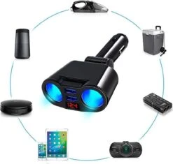 Auto Sigarettenaansteker Splitter - USB Ingang Auto - 2 Sigaretten Aansluitingen - Autolader 12 Auto Sigarettenaansteker Splitter - USB Ingang Auto - 2 Sigaretten Aansluitingen - Autolader -Barbecue Verkoop 1200x1144