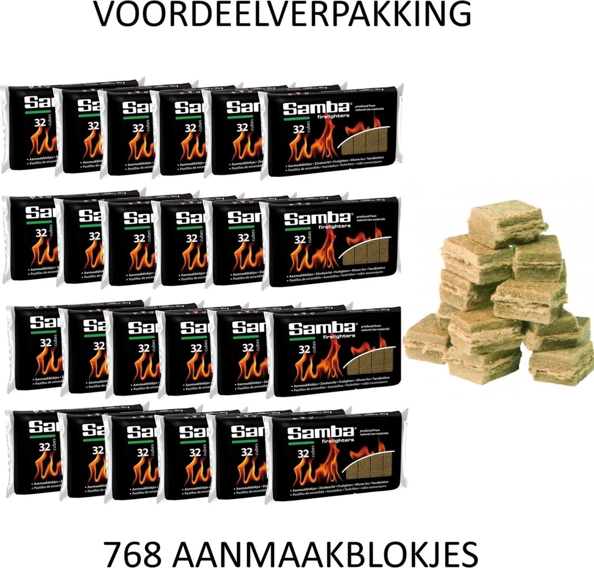 Samba Aanmaakblokjes Bruin á 24 X 32 Stuks - Omdoos Is 768 Aanmaakblokjes 5 Samba Aanmaakblokjes Bruin á 24 X 32 Stuks - Omdoos Is 768 Aanmaakblokjes - Afbeelding 5