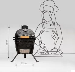 BluMill Kamado BBQ Egg - Kamado 13 Inch - Incl. Vlees Thermometer - Houtskoolbarbecues - Zwart - Ø 27cm 24 BluMill Kamado BBQ Egg - Kamado 13 Inch - Incl. Vlees Thermometer - Houtskoolbarbecues - Zwart - Ø 27cm -Barbecue Verkoop 1200x1156 3