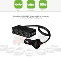 WiseGoods - Premium Auto Sigarettenaansteker Splitter - 4 Poorten USB - Autolader USB - Autolader Splitter - 12V Splitter -Barbecue Verkoop 1200x1158