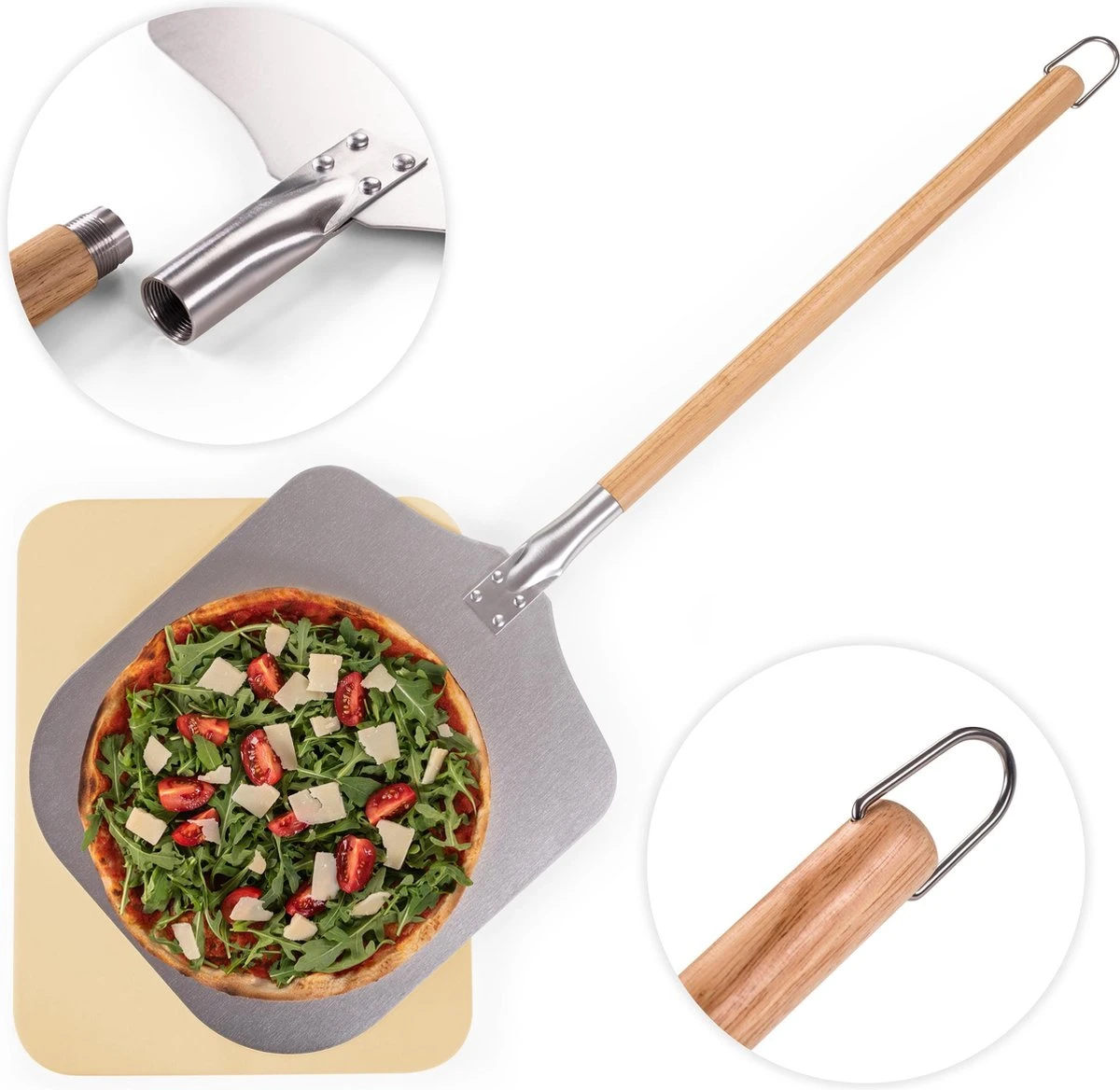 Blumtal - Pizzasteen Met XL Pizza Schep - Professionele Pizza Set - Cordieriet Pizza Stone 4 Blumtal - Pizzasteen Met XL Pizza Schep - Professionele Pizza Set - Cordieriet Pizza Stone - Afbeelding 4