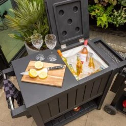 BluMill BBQ Tafel - Inclusief Koelvak 80 Liter - Op Wieltjes - Met Flessenopener - 102 X 46 X 86,5 Cm -Barbecue Verkoop 1200x1200 16
