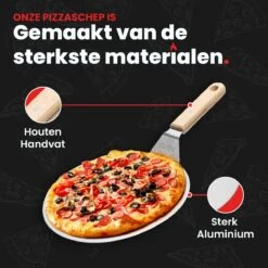 GrillX Pizzaschep Met Pizzasnijder - 30cm - In Luxe Doos - Pizzaspatel Voor BBQ & Oven - BBQ Accesoires Gereedschap -Barbecue Verkoop 1200x1200 183