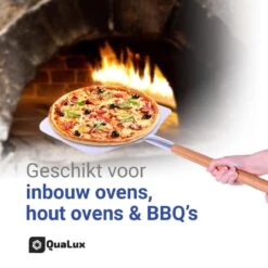 Qualux Pizzaschep Tweedelig – Pizzaschep Voor BBQ – Ophangbaar – Hout/rvs -Barbecue Verkoop 1200x1200 187