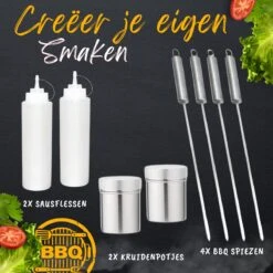 BBQ Gereedschapset - Opbergtas - BBQ Accessoires - BBQ Tang - BBQ Set - BBQ Borstel - BBQ Gereedschap - Roestvrij Staal -Barbecue Verkoop 1200x1200 266