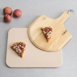 Buxibo 2in1 Pizzasteen - Voor BBQ & Oven - Inclusief Serveer Plank - Pizzabord/Pizzaplank - 30.5 X 38.1 X 1.4 Cm -Barbecue Verkoop 1200x1200 292