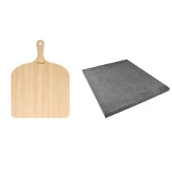 ETNA Pizza Set - Grote Pizzasteen & GRATIS Pizzaschep - 30 Cm X 38 Cm - Echt Italiaanse Pizzasteen - Broodbaksteen - BBQ Pizzasteen - Gemaakt Van Lavasteen Uit De Etna - Non-stick - Eppicotispai -Barbecue Verkoop 1200x1200 318
