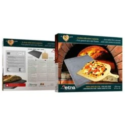 ETNA Pizza Set - Grote Pizzasteen & GRATIS Pizzaschep - 30 Cm X 38 Cm - Echt Italiaanse Pizzasteen - Broodbaksteen - BBQ Pizzasteen - Gemaakt Van Lavasteen Uit De Etna - Non-stick - Eppicotispai -Barbecue Verkoop 1200x1200 319
