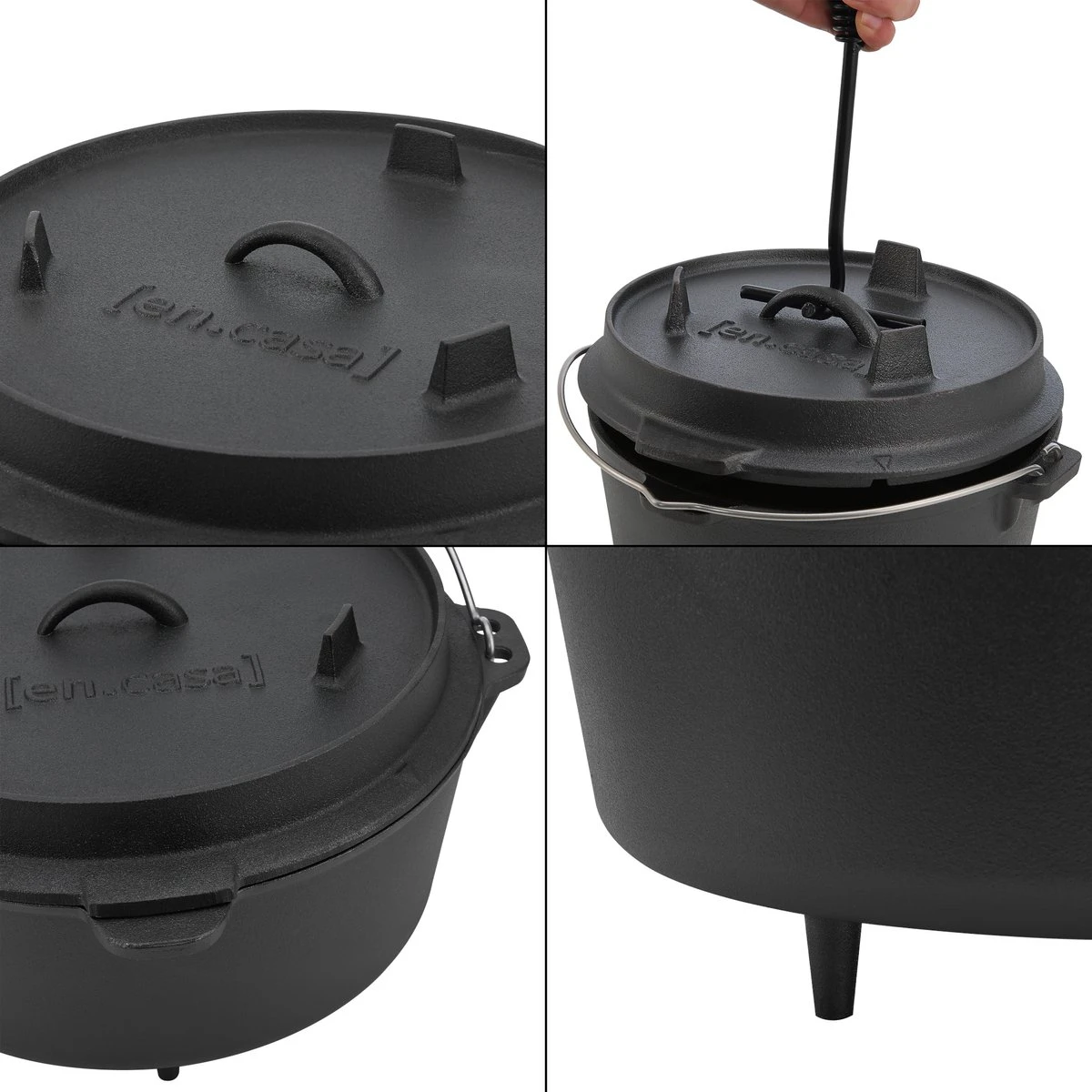 Dutch Oven Enkhuizen Met Deksel Gietijzer Zwart 4,2 L 2 Dutch Oven Enkhuizen Met Deksel Gietijzer Zwart 4,2 L - Afbeelding 2