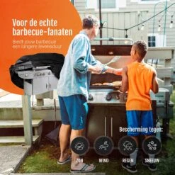 GrillX Barbecue Hoes - 145 X 61 X 117cm - BBQ Hoes Waterdicht - Beschermhoes Inclusief Trekkoord - BBQ Accesoires -Barbecue Verkoop 1200x1200 456