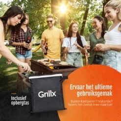 GrillX Barbecue Hoes - 145 X 61 X 117cm - BBQ Hoes Waterdicht - Beschermhoes Inclusief Trekkoord - BBQ Accesoires -Barbecue Verkoop 1200x1200 459