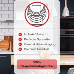 PROKING Sparerib Barbecue Rek – BBQ Accessoires – Inclusief Sparerib Recept – Anti-aanbak Lag – 35 X 19.5 X 11.5 CM 9 PROKING Sparerib Barbecue Rek – BBQ Accessoires – Inclusief Sparerib Recept – Anti-aanbak Lag – 35 X 19.5 X 11.5 CM -Barbecue Verkoop 1200x1200 503