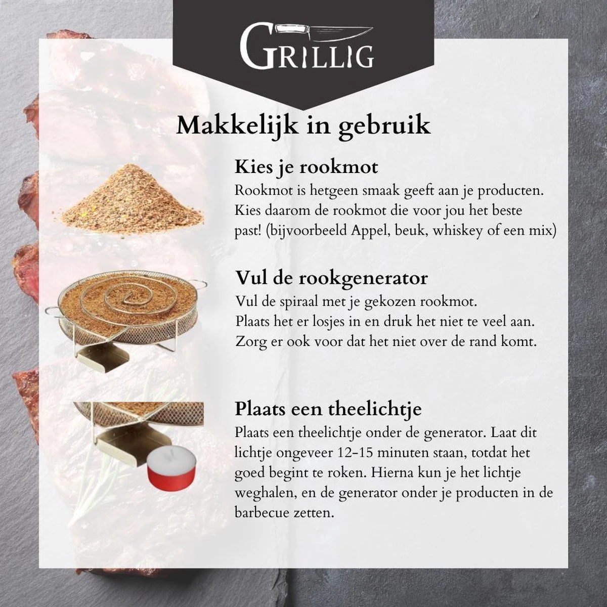 Grillig - Koud Rookgenerator - Cold Smoke Generator - Voor Het Koud Roken Van Vlees - Vis - Kaas - Noten 2 Grillig - Koud Rookgenerator - Cold Smoke Generator - Voor Het Koud Roken Van Vlees - Vis - Kaas - Noten - Afbeelding 2