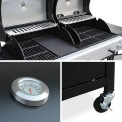 Alice's Garden Houtskool Barbecue - Grilloppervlak (LxB) 41 X 44 Cm - Gas En Houtskool - 3 Branders - Marsac Zwart -Barbecue Verkoop 1200x1200 552