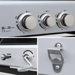 Alice's Garden Houtskool Barbecue - Grilloppervlak (LxB) 41 X 44 Cm - Gas En Houtskool - 3 Branders - Marsac Zwart -Barbecue Verkoop 1200x1200 553