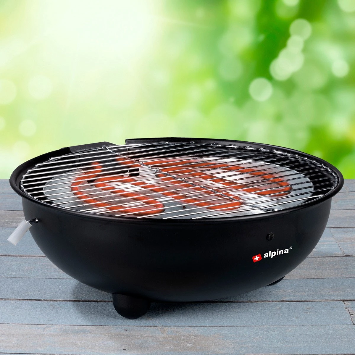 Alpina Elektrische BBQ - Tafel-Barbecue - Geen Rook - Binnen Barbecueën - 1250W - Ø 30 Cm - Zwart 10 Alpina Elektrische BBQ - Tafel-Barbecue - Geen Rook - Binnen Barbecueën - 1250W - Ø 30 Cm - Zwart - Afbeelding 10