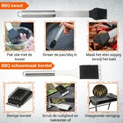 BBQ Accesoires Gereedschapset Koffer Set Tang Borstel Schort Barbecue Dagdeals - Chef Cook BBQ Accessoires Set -Barbecue Verkoop 1200x1200 625