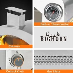 Bighorn Outdoor Edelstaal Gas Pizza Oven - Draagbare Gas Barbecue - Edelstaal -Model SRGG20001 -Barbecue Verkoop 1200x1200 633