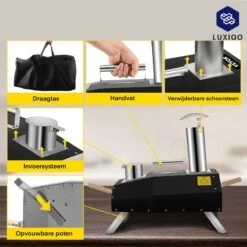 Vevor® Pizza Oven - Professionele Pizza Oven - Buitenkeuken - Pizza Gourmet - Barbecue - RVS - Tot 600°C - Met Draagtas -Barbecue Verkoop 1200x1200 634