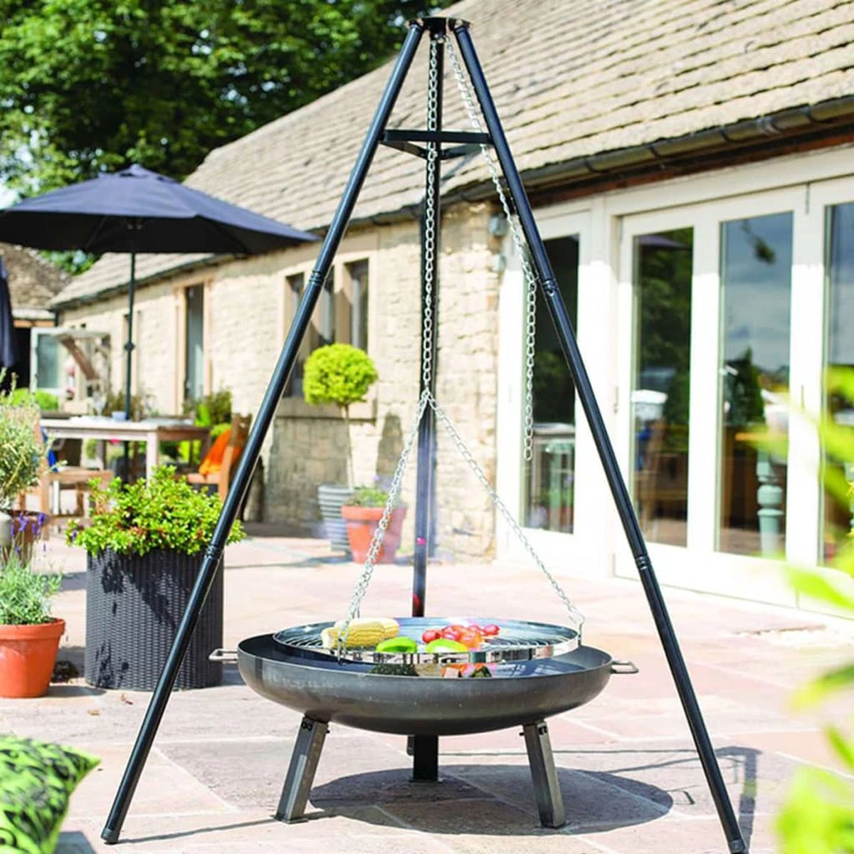 BBGRILL Driepoot Barbecue Zwart 172 Cm BBQ TRIPOD 1 BBGRILL Driepoot Barbecue Zwart 172 Cm BBQ TRIPOD