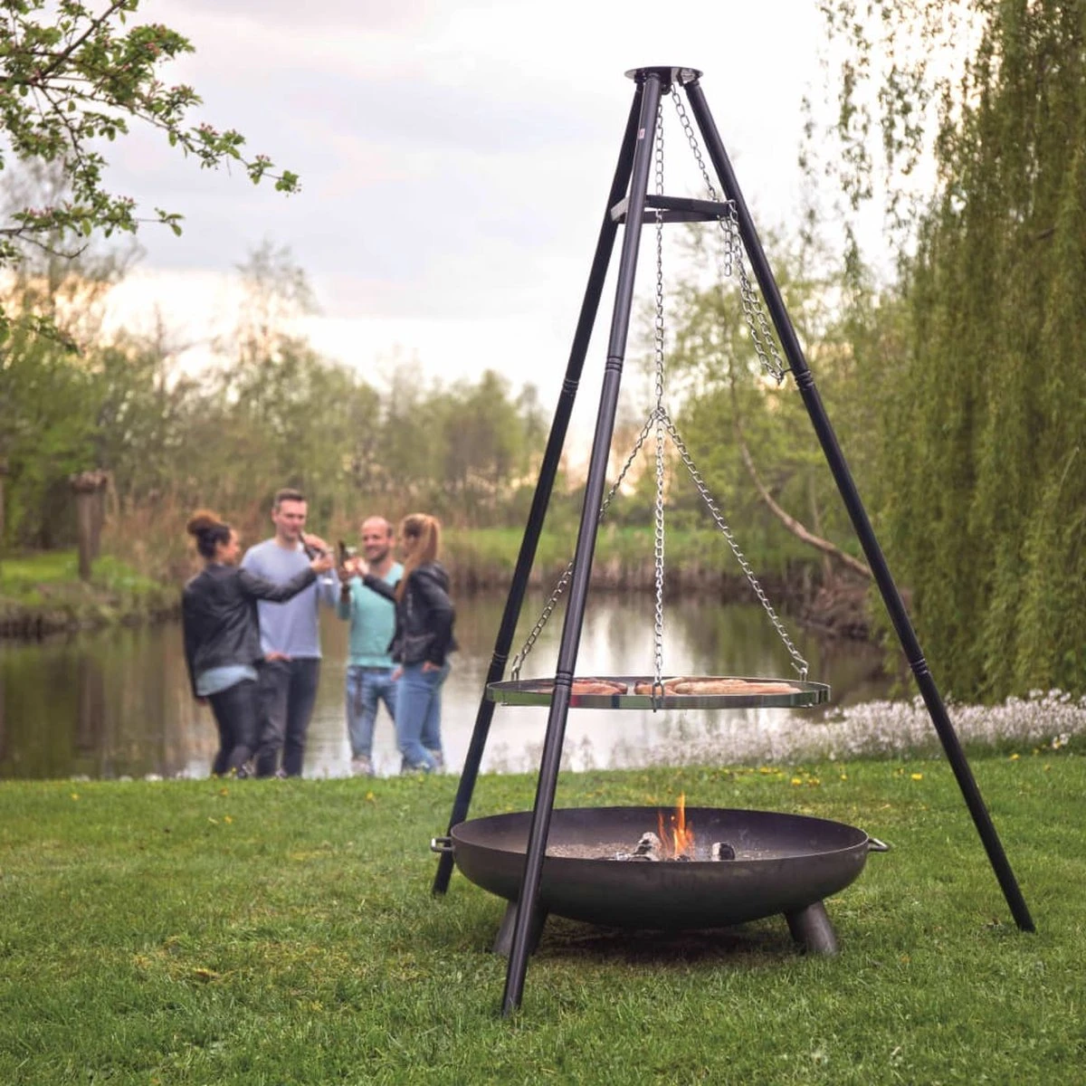 BBGRILL Driepoot Barbecue Zwart 172 Cm BBQ TRIPOD 6 BBGRILL Driepoot Barbecue Zwart 172 Cm BBQ TRIPOD - Afbeelding 6