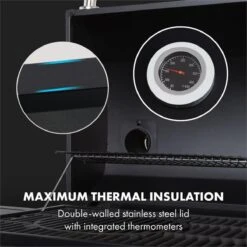 Klarstein Kingsville Double Barbecue - Houtskool- En Gasbarbecue - Smoker BBQ - Inclusief Deksels En Thermometer - Met 2 Roosters - Zwart 17 Klarstein Kingsville Double Barbecue - Houtskool- En Gasbarbecue - Smoker BBQ - Inclusief Deksels En Thermometer - Met 2 Roosters - Zwart -Barbecue Verkoop 1200x1200 742